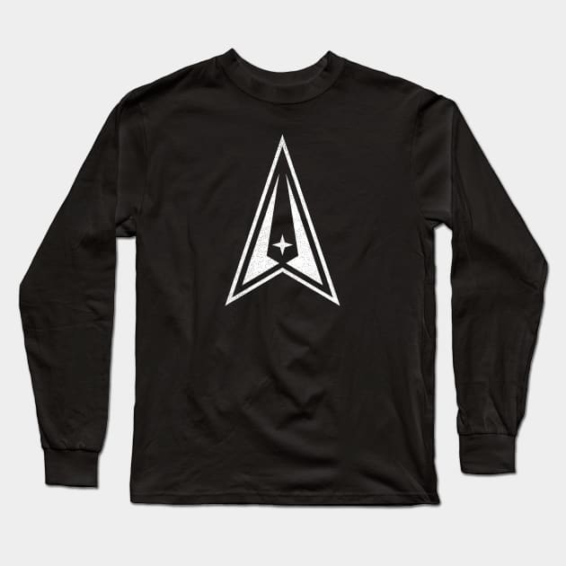 Space Force Seal - Icon - Distressed Long Sleeve T-Shirt by Barn Shirt USA